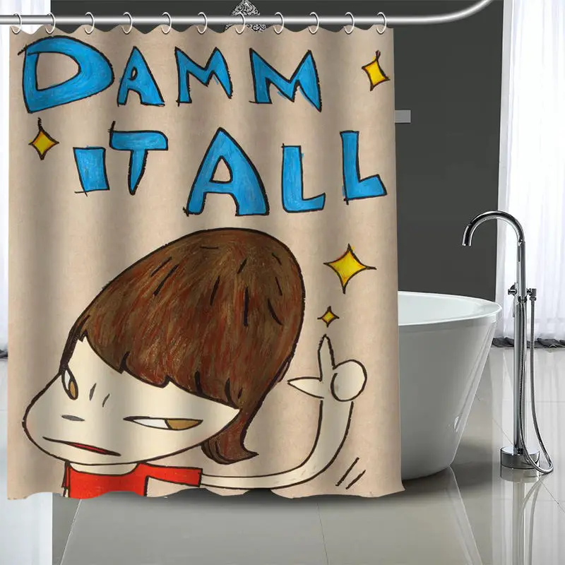 

Custom Nara Yoshitomo Shower Curtain Polyester Bathroom Waterproof With Plastic Hooks Shower Curtain More Size