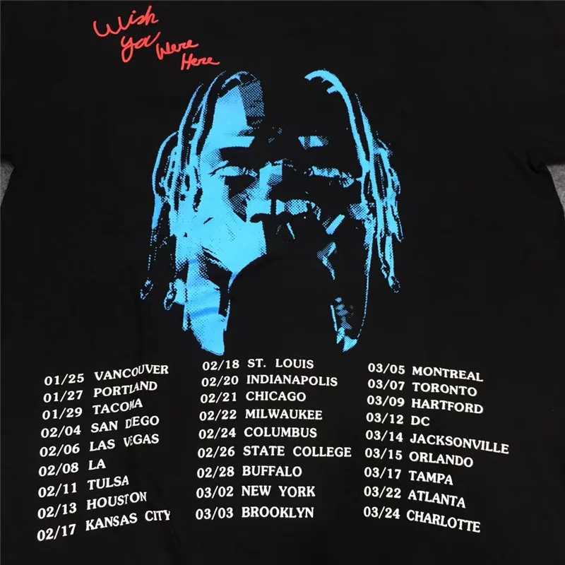 Футболка для мужчин и женщин Трэвис Скотт астромир тур футболка 1:1 лучшее