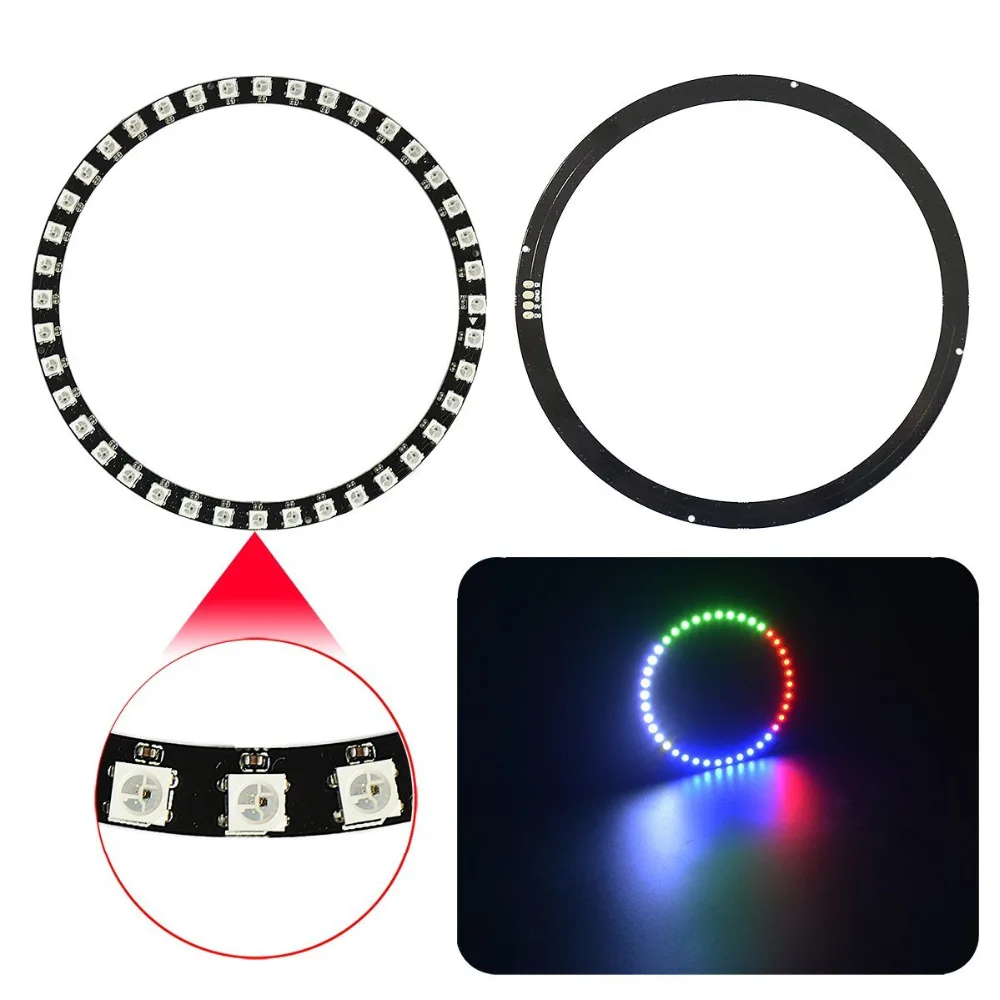 WS2812B СВЕТОДИОДНЫЙ Кольцо 5050 встроенных RGB драйвер для Arduino Integrated светодиодный