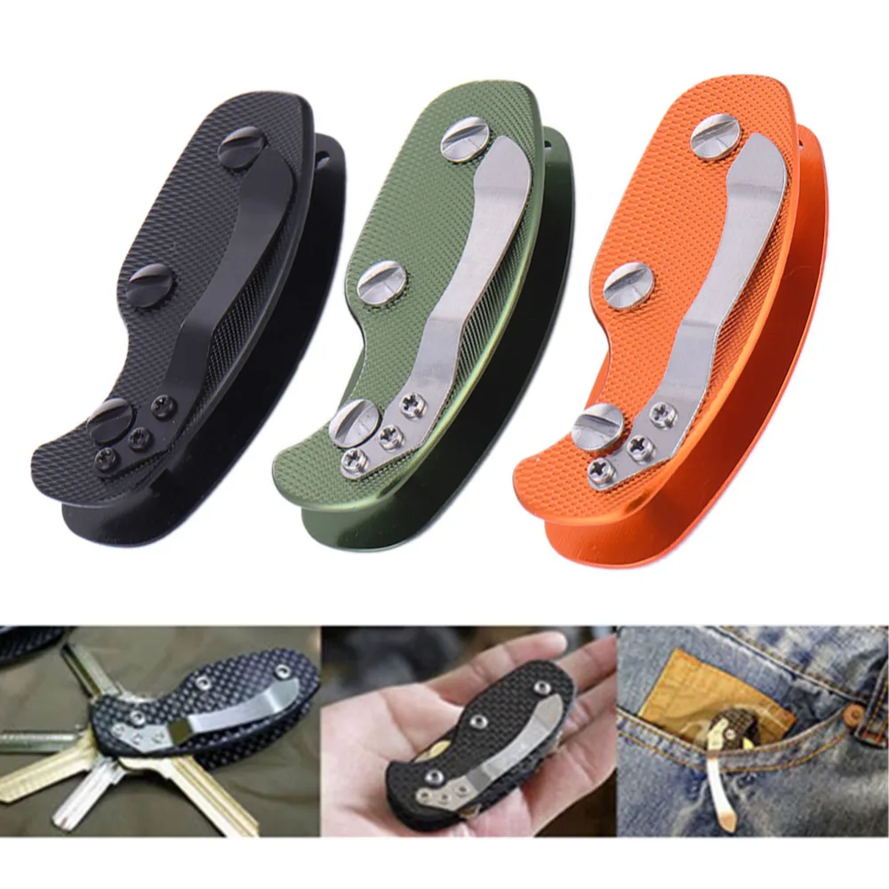 3 вида цветов Жесткий держатель для ключей зажим органайзер папка умный чехол