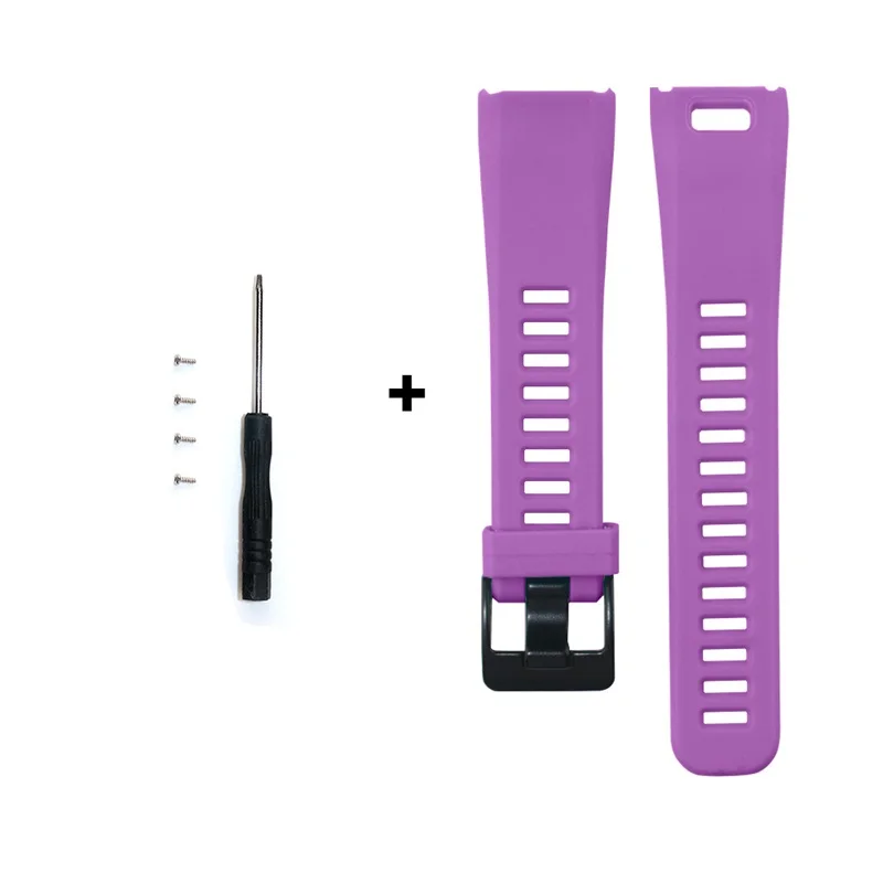 Purple Для Garmin Vivosmart HR Band Силиконовый смарт-ремешок для Garmin Vivo Smart HR смарт-браслет Спортивный Браслет фитнес-трекер - Цвет: Purple