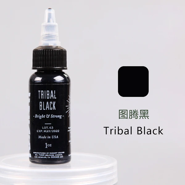 Tribal Black 30 мл Сияющие пигменты чернил для татуажа 1 флакон перманентного макияжа для бровей и губ боди-арт инструменты для татуировки 14 цветов поставка - Цвет: Tribal Black