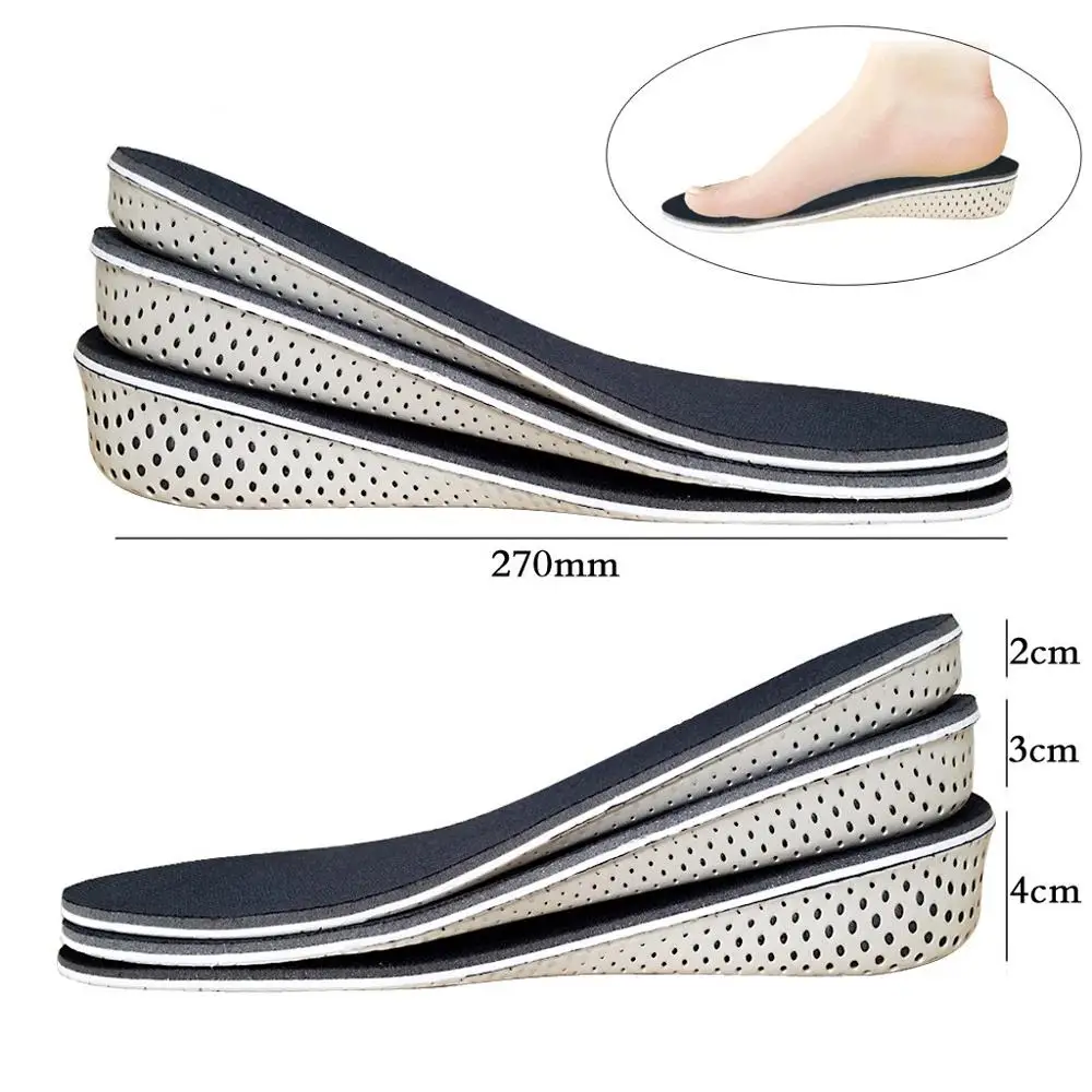 1 Pair Women Men Comfortable Height Increase Insole Unisex Insert Memory Foam Insoles Shoes Full Hlaf Pad Cushion