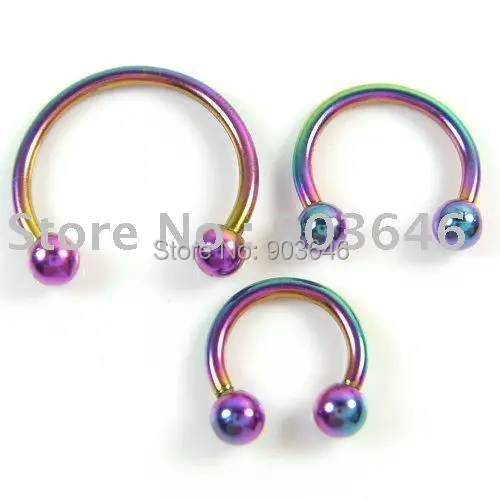 Серьги гвоздики из хирургической стали пирсинг в форме подковы для