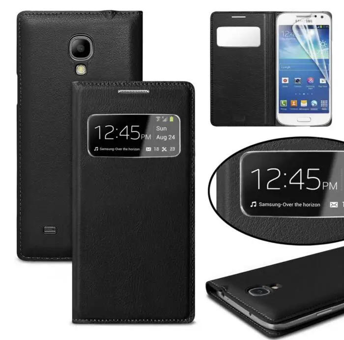 Чехол Samrt для samsung S4 I9500, чехол для сна, samsung Galaxy S4mini I9190 I9195, умный чехол с окошком, кожаный чехол с откидной крышкой