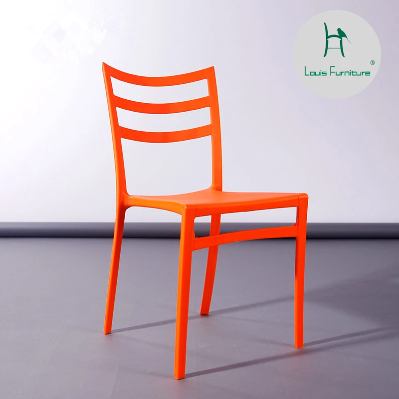 

Louis Fashion Dinning chairs backrest leisure fashion adult backrest hollow plastic