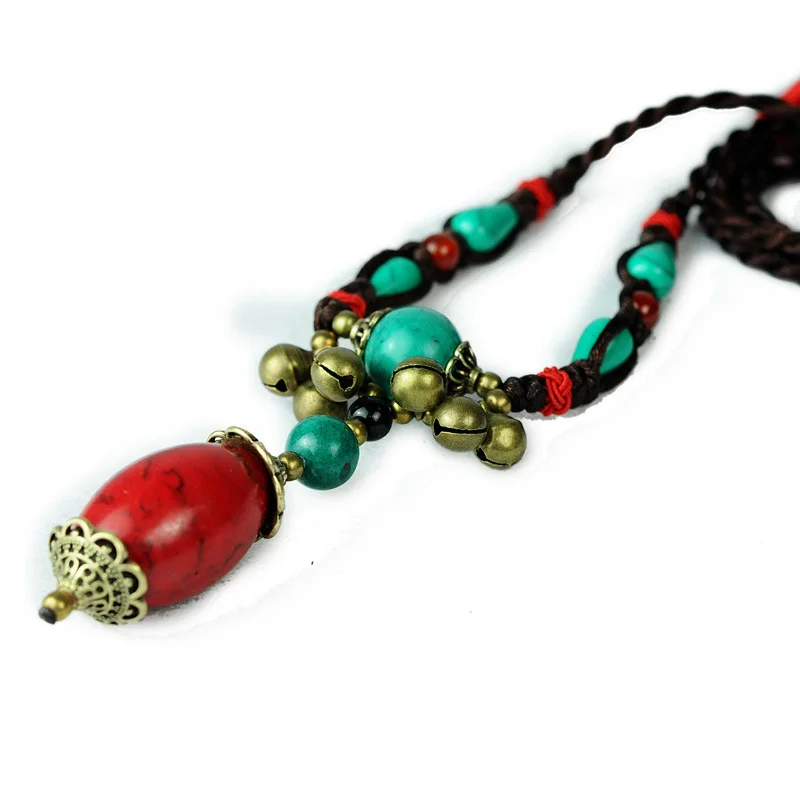 Китайские ювелирные изделия wind national винтажное длинное ожерелье с камнями