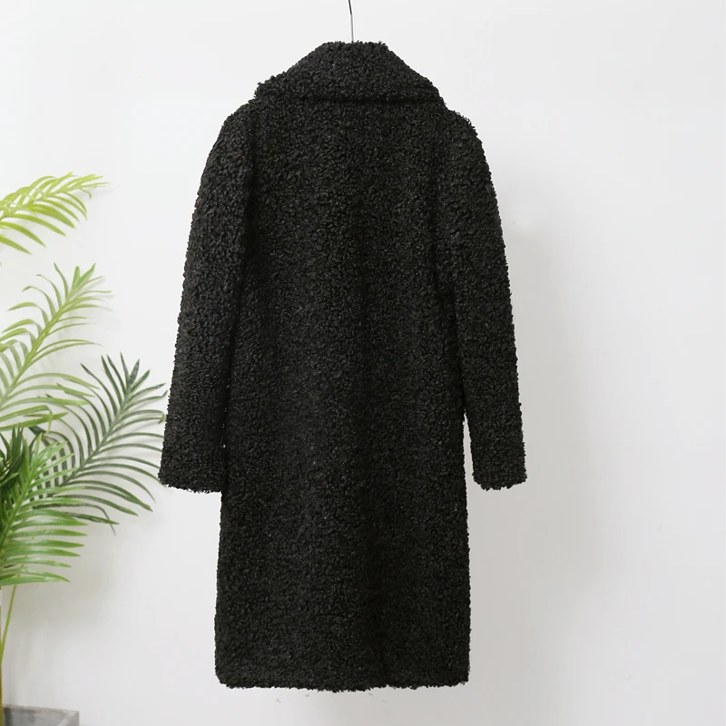 Ulzzang длинная куртка из искусственного меха, пальто, Толстая теплая, женские зимние куртки, пальто, ворсистый, пушистый, верхняя одежда для женщин, модное мягкое пальто