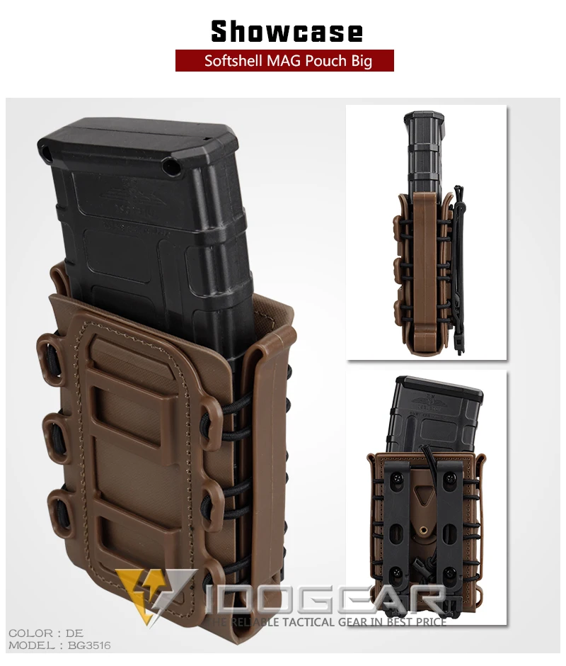 IDOGEAR Molle пистолет маг военный подсумок набор кобура Fastmag Зажим для ремня пластиковый molle Чехол страйкбол оболочка Mag набор