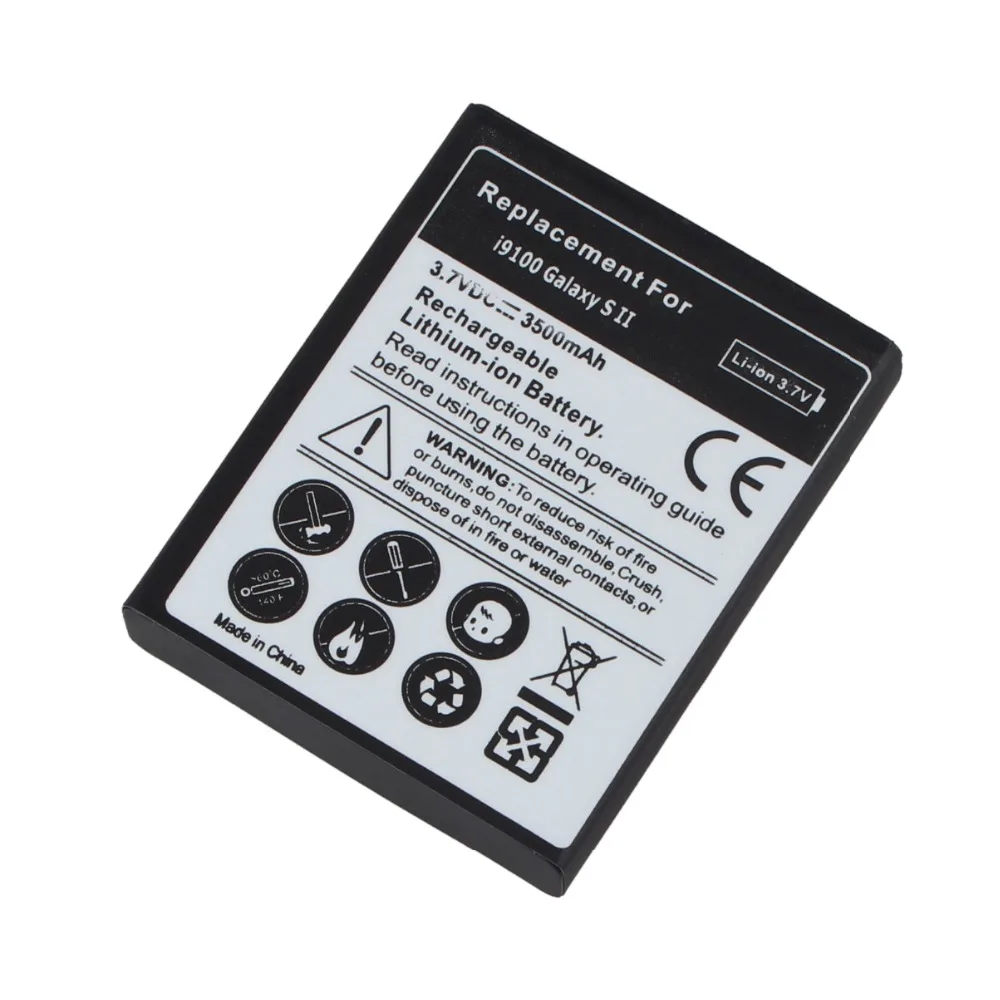 Батарея телефона для Samsung Galaxy S2 I9100 I9103 I9105 батарея 3500mAh запасная расширенная