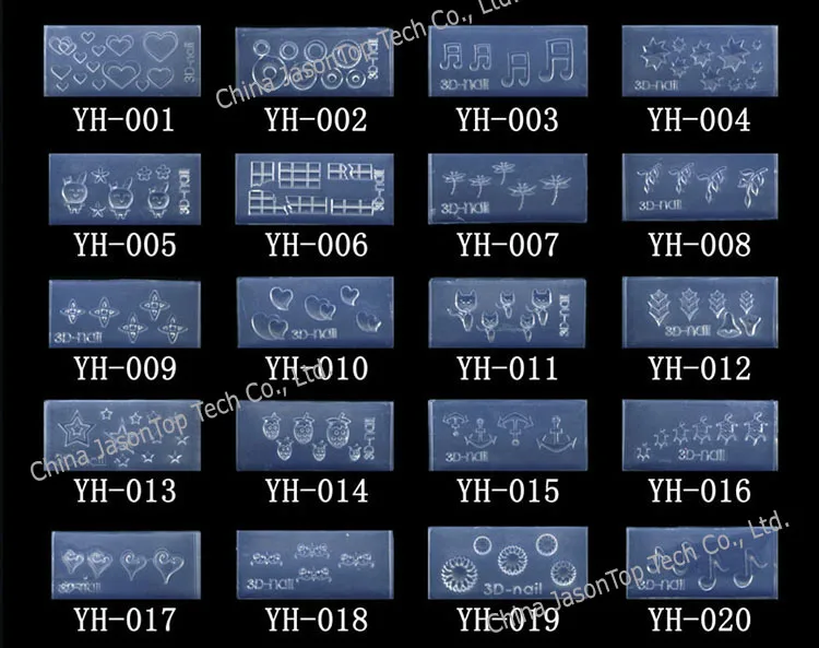 3d акриловый шаблон для ногтей акриловая Форма ногтевого дизайна в 139 стилях