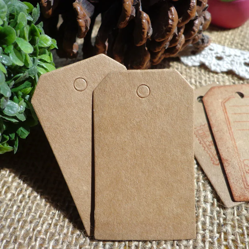 100 шт. 3x5 см трапециевидная крафт бумага|tag blank|kraft bookmarkblank bookmarks |