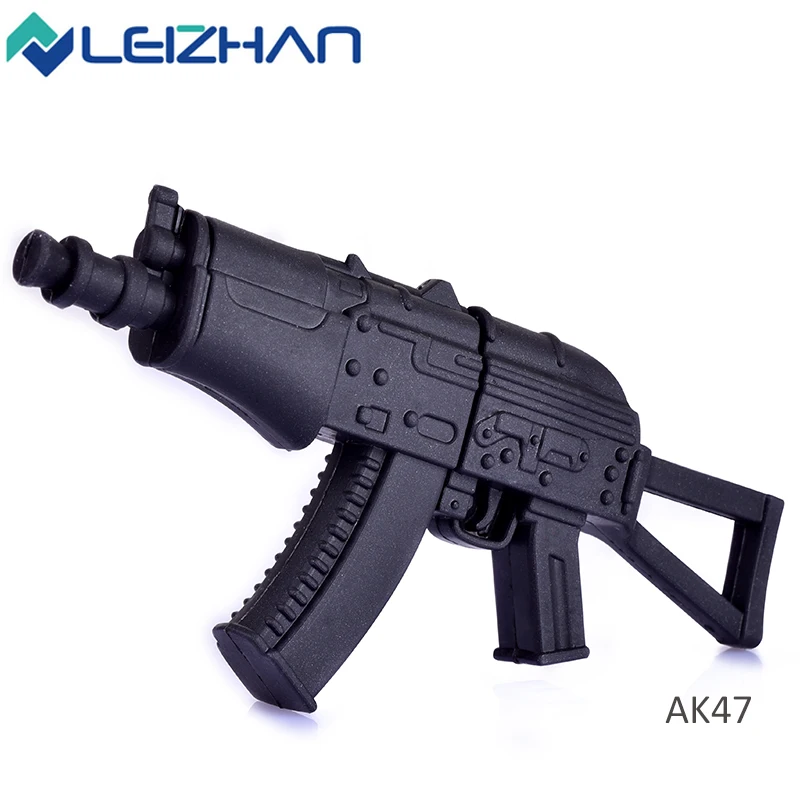 LEIZHAN USB флеш-накопитель пистолет Ak 47 крутой 64 г 32 16 8 4 флешка 2 0 Компьютерная память