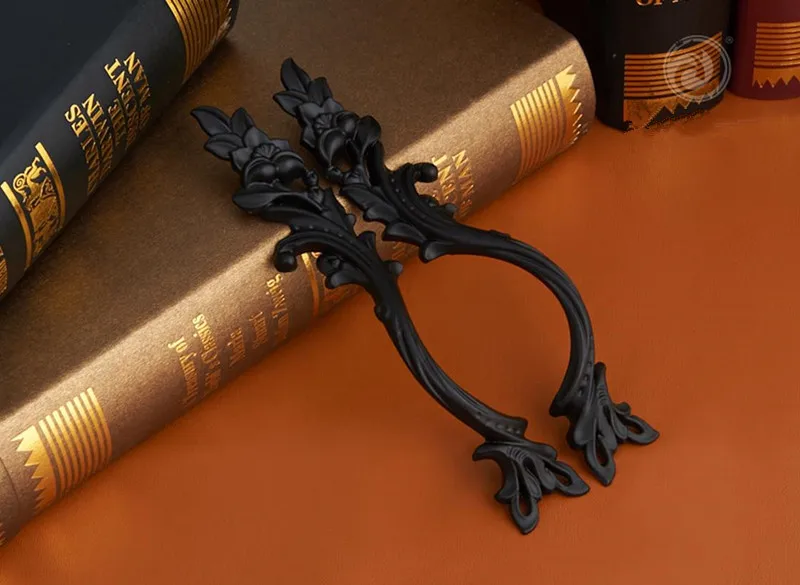 5 стилей ретро выдвижной ящик ручки Черный комод ручка деревенский Droor