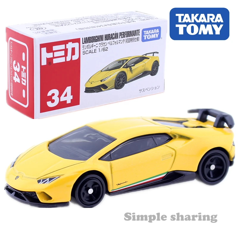 TOMICA No. 34 Lamborghini Urakan весы с перфорацией 1:62 Takara Tomy суперспортивные двигатели для