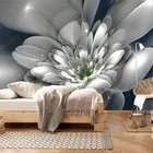Современный модный креативный абстрактный Прозрачный цветочный фон для гостиной, ТВ, Настенный декор, нетканые обои на заказ, настенная роспись