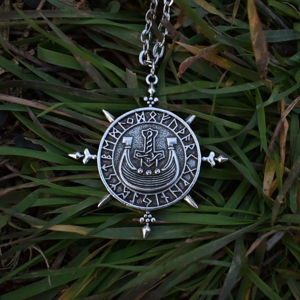 SanLan винтажный кулон с кораблем викинга мужской норсе ювелирные изделия Викинги