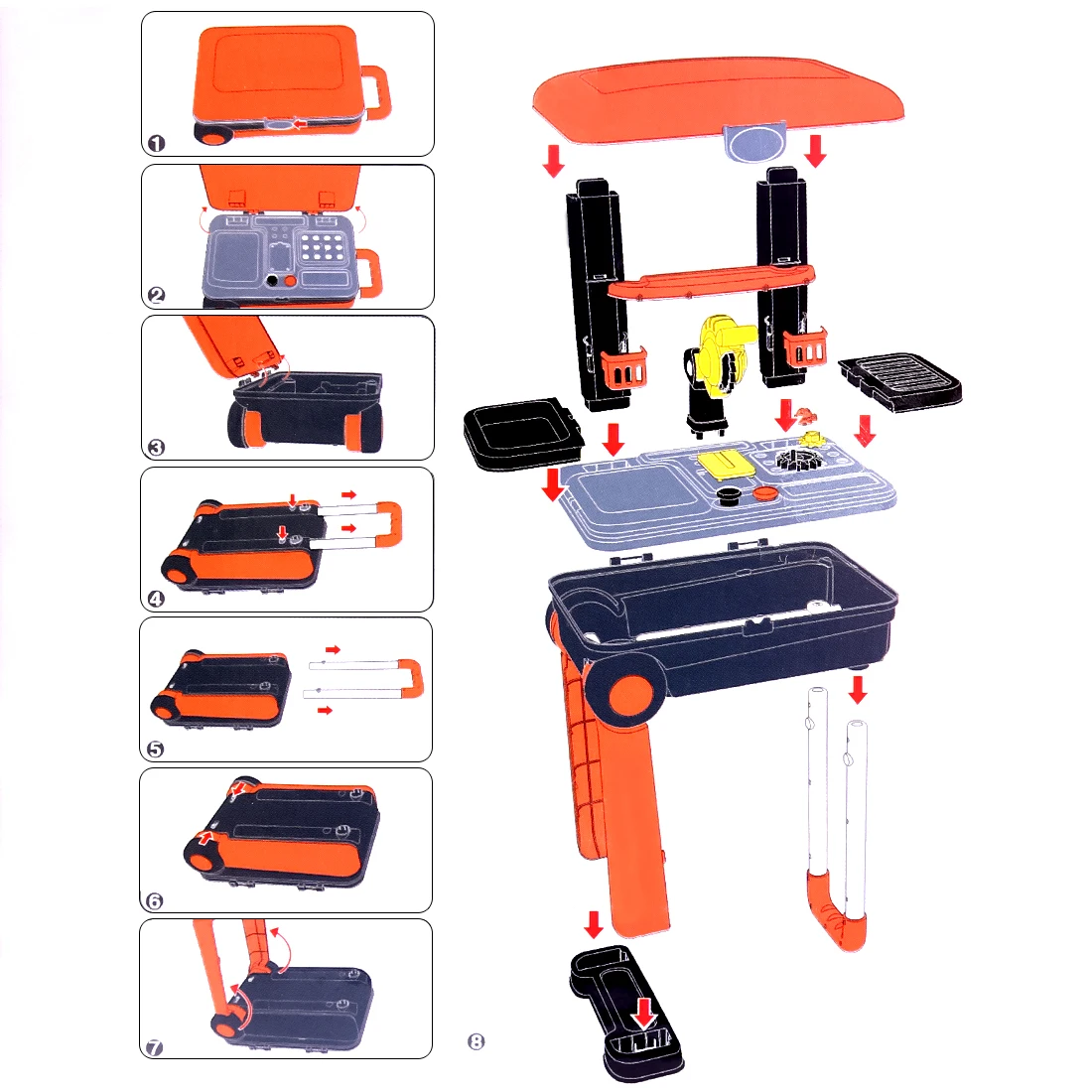 High Quality Children ABS Mini Trolley case Repair Tool Toys Set Workshop Playset Kids Parents Interactive Educational Gift