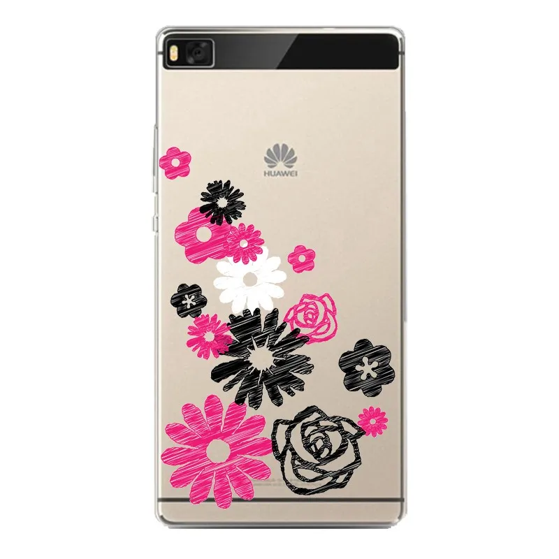 Rose Soft Clear TPU Phone Case For huawei P10plus P8 P9lite honor 3c 4c 6a 7 8 9 5c Rabbit Flora Printed Bag Cover Free Shipping | Мобильные