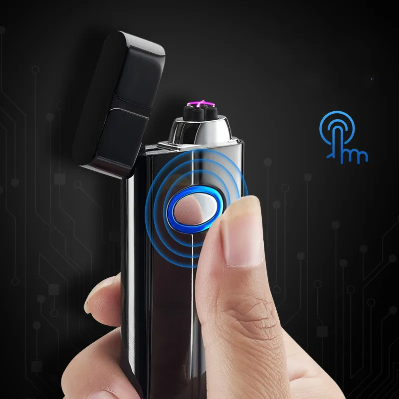 Креативная двухдуговая зажигалка плазменная электрическая USB Зажигалка для