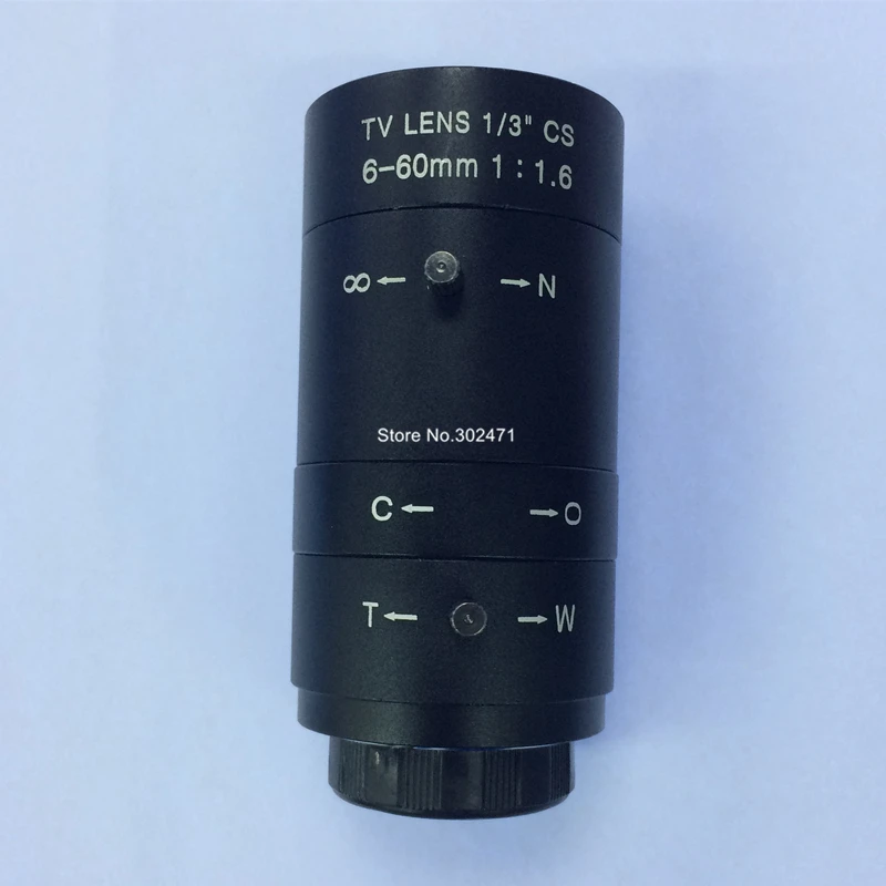 

1/3 cctv camera lens Pixel Mega 6-60mm Manual Iris lens CS F1.6 Free shipping.CYM0660
