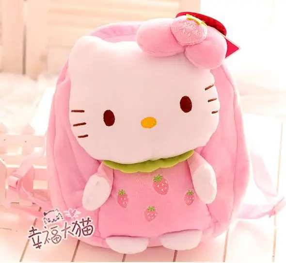 Free Shipping Hot selling new arrivel hello kitty cute Plush Backpack Child PRE School little Girl Cartoon Bag | Багаж и сумки