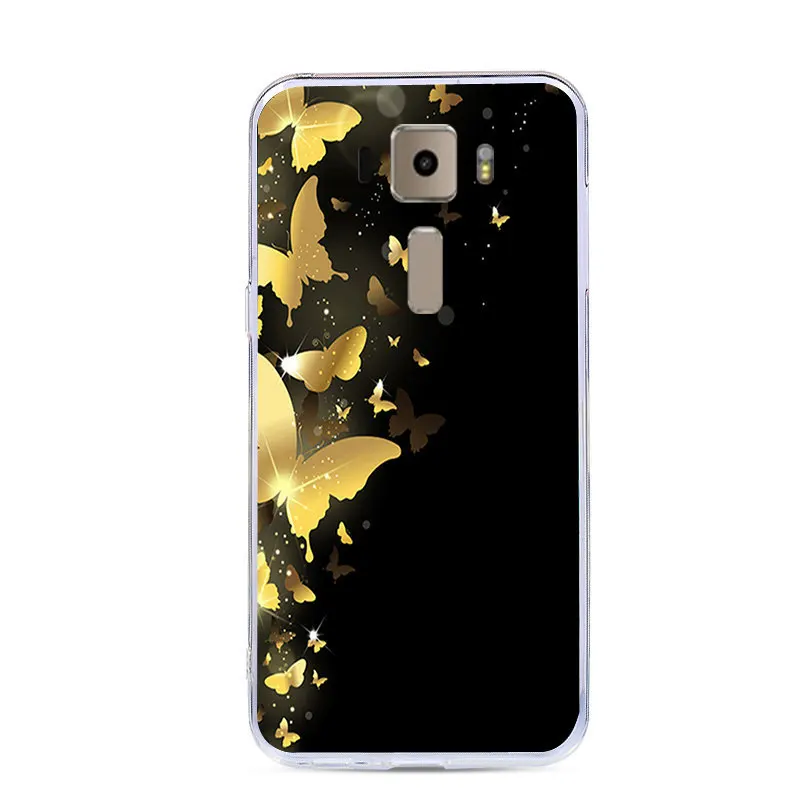 Чехол для телефона с цветочным рисунком Asus Zenfone 3 ZE552KL 5 дюйма мягкий силиконовый