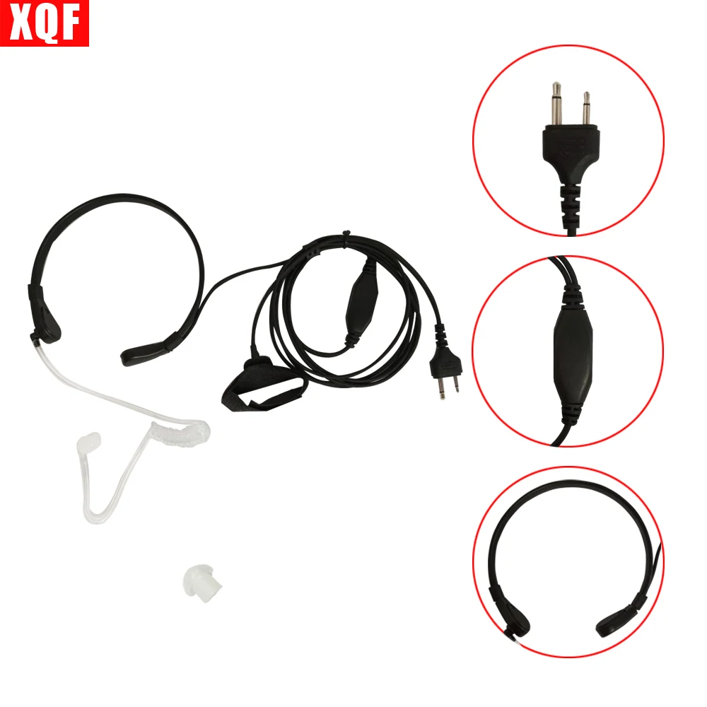 XQF 10PCS  Throat Mic Earpiece/Headset For Icom Radio IC-04AT/IC-2GAT/IC-2100/IC-2200/IC-H2