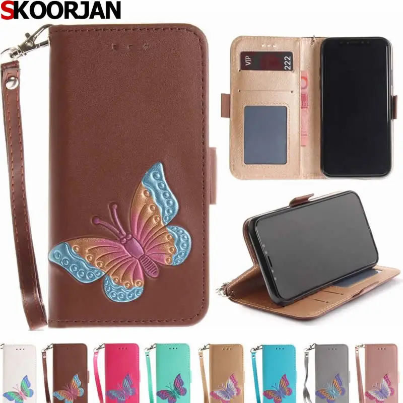 SKOORJAN телефон Etui для Coque Sony Xperia XZ2 компактный Роскошный PU кожаный бумажник флип