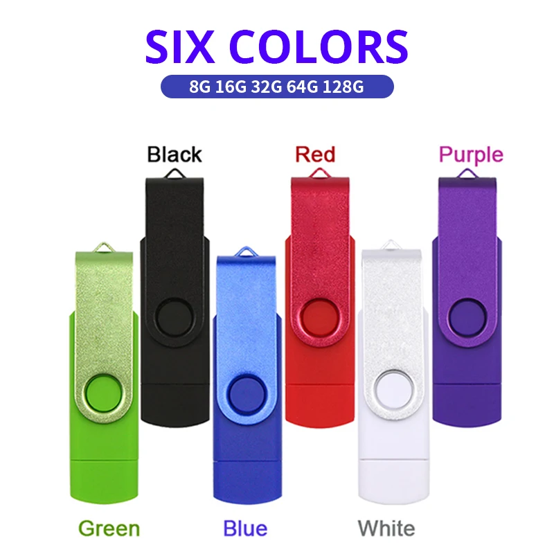 OTG USB флеш накопитель 128 Гб 64 ГБ 32 16 8 внешний для смартфона|USB флэш-накопители| |