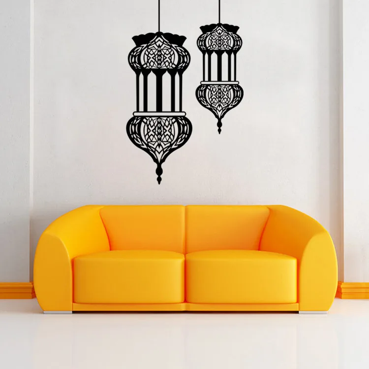 Мусульманская культура фонарь виниловые настенные наклейки домашний Декор