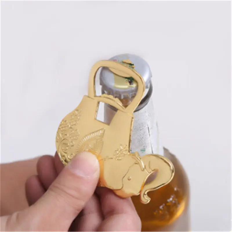 Creative Luxury Golden Elephant Bottle Opener Wine Beer Champagne Wedding Party Gift Baby | Дом и сад