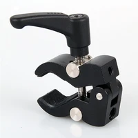 camera photography friction clip arm clamp holder mount with standard ball head 14 38 screw for camera flash holder bracket
