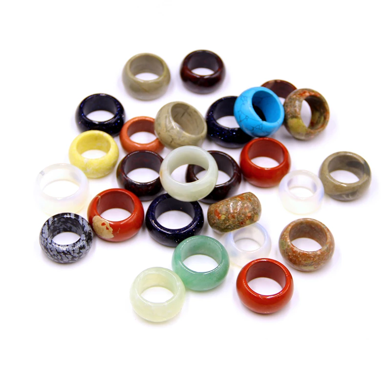 Кольца из натурального камня для мужчин и женщин ювелирные украшения в подарок 10