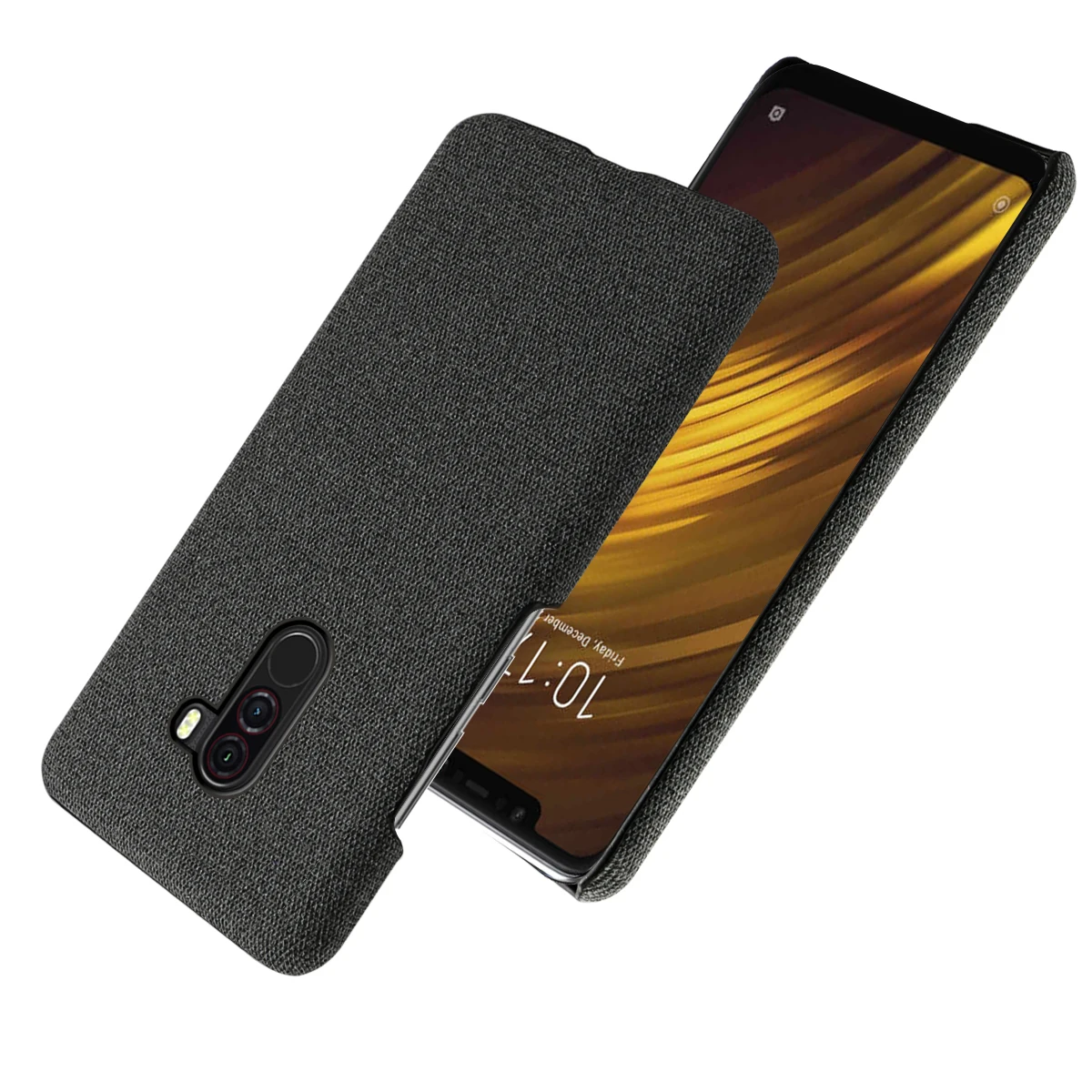 Для Xiaomi Pocophone F1 чехол тонкий ультра тонкий ретро тканые ткани против царапин ПК Жесткий Чехол для POCOPHONE F1 Poco F1 чехол