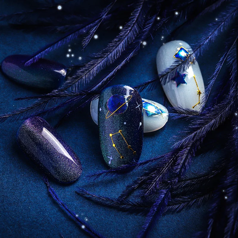 1 лист Созвездие Волшебные звезды луна и Вселенная стикеры 3D на ногти Nail Art дизайн ногтей наклейки DIY аксессуары для ногтей