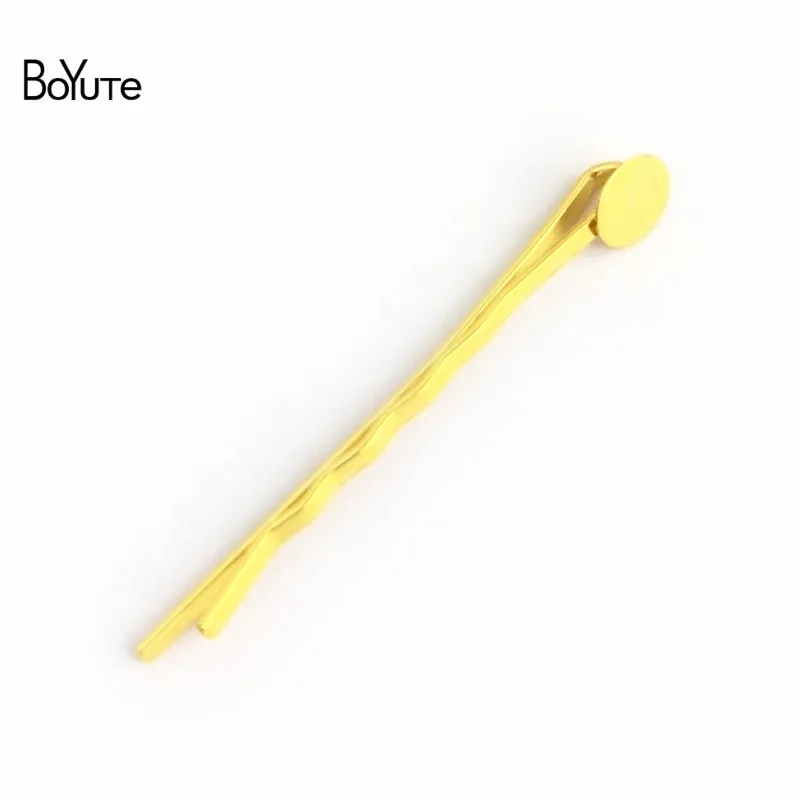 BoYuTe (50 Pieces/Lot) 7 Colors Round 6MM 8MM 10MM 12MM Cabochon Base Hair Clip Women Diy Accessories | Украшения и аксессуары