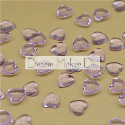 Transparent L Purple 4 мм/6 мм/8 мм DIY Подвеска Аксессуары для ювелирных изделий кабошон купола Круглые Капли в форме сердца прозрачные бусины с клеем - Цвет: Transparent L Purple