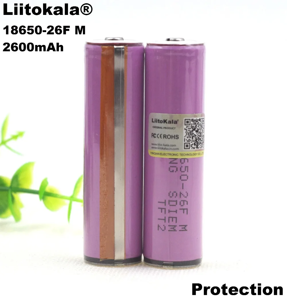 Liitokala для защищенных новых ICR18650-26FM 2600 mAh литий-ионная 3,7 V 18650 аккумуляторная батарея с PCB фонарь батарея