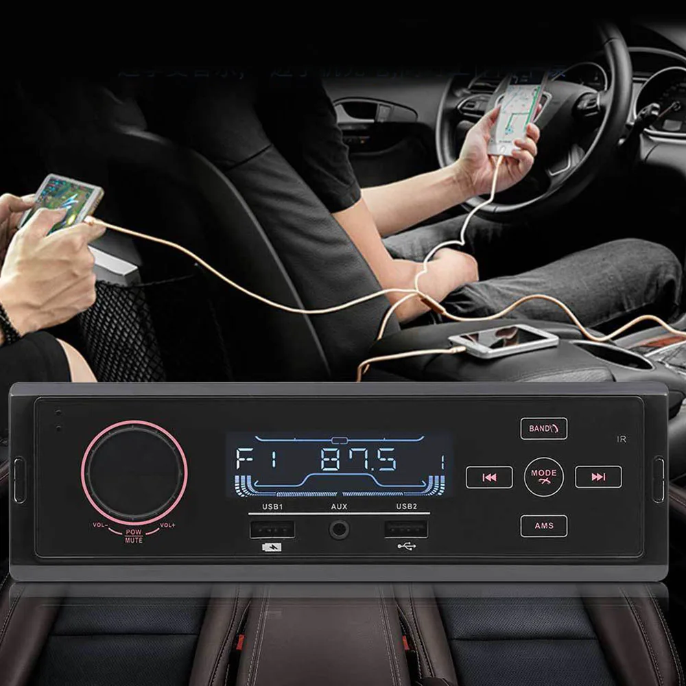 12 В Автомобильный MP3 плеер с функцией Muiltimedia, usb зарядка, аудио, винтажное автомобильное радио, громкая связь, вызов, MP3 плеер, стерео USB AUX, классическое аудио