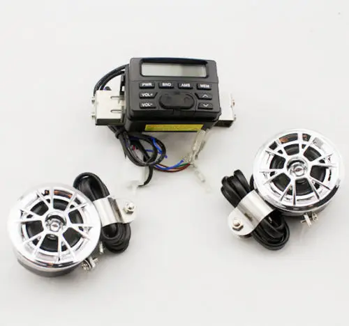 Новая мотоциклетная Водонепроницаемая звуковая система с FM радио часы mp3 колонки