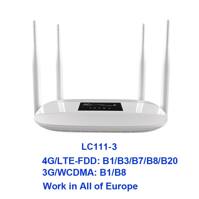 LC111-3 White TIANJIE 4G LTE CPE Wifi роутер разблокированный 300 Мбит/с 4 Внешние антенны Поддержка sim-карты слот RJ45 LAN порт точка доступа беспроводные модемы - Цвет: LC111-3 White