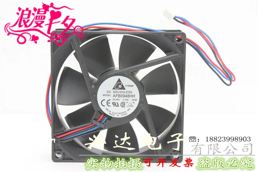 Новый аутентичный двухпроводный охлаждающий вентилятор 48 В 0 14 а AFB0948HH 9 см 90*25 мм с