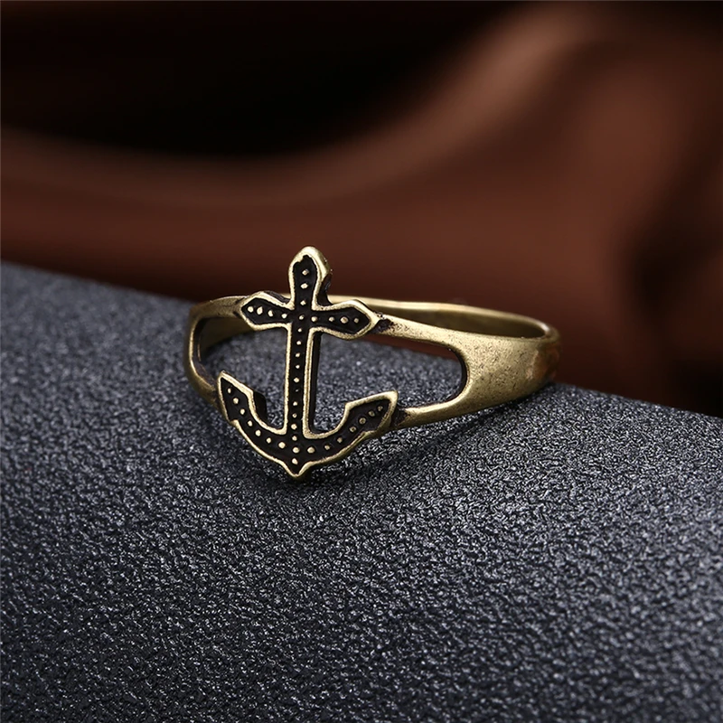 Тигр Тотем Бесплатная доставка наивысшего качества Античная бронза якорь кольца