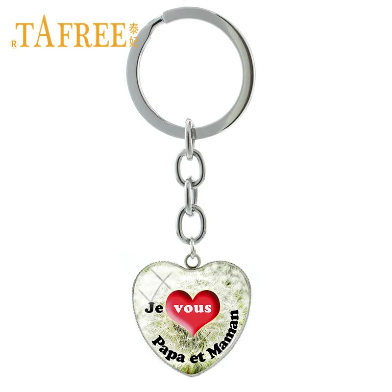TAFREE с надписью I Love Papa (Я люблю папу) кулон сердце брелок мода 'je t'aime papa'