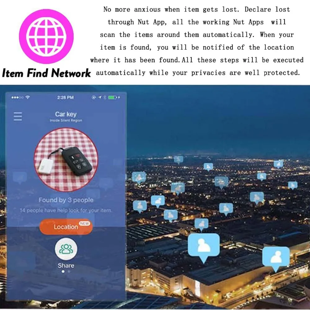 Мини Bluetooth смарт трекер с защитой от потери беспроводные устройства для