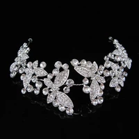 6 pcs butterfly crystal rhinestone bridal tiara crown headband hairband wedding prom hair accessory hair pins