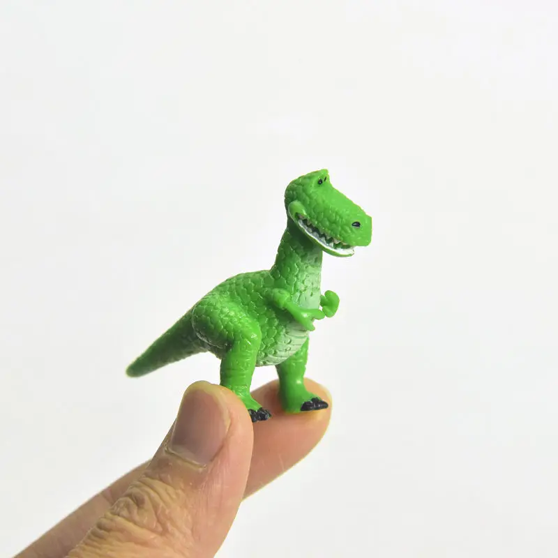 24 шт./лот 4 см Toy Story Rex зеленый динозавр рисунок игрушки высокого Рекс Зеленый Динозавр маленькая фигурка