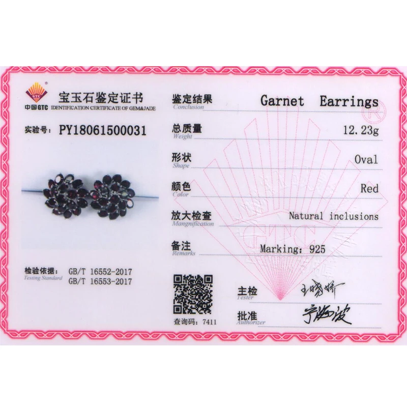 Bolaijewelry новая Цветочная форма genniue garnet застежка серьги 925 стерлингового серебра