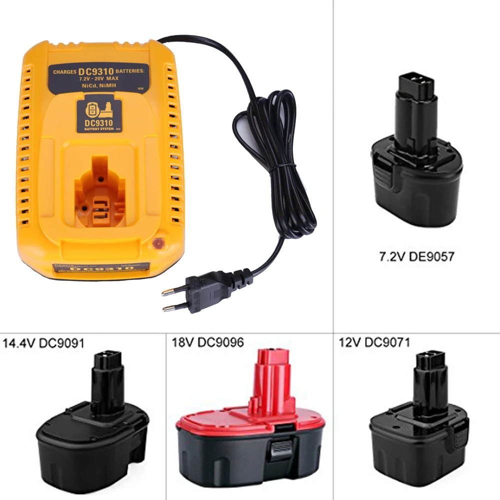 Зарядное устройство для аккумуляторов DEWALT DC9310 7 2 18 в NiCad и NiMh DW9057 DC9071 DC9091